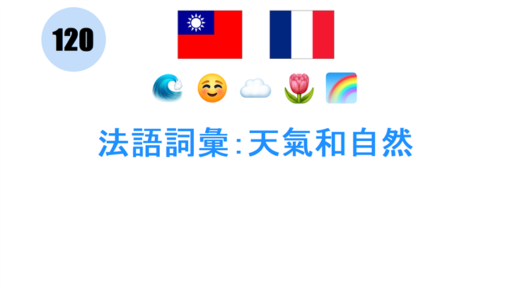 法語詞彙：天氣和自然